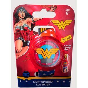 Wonder Woman Light-Up Strap LCD Watch For Ages 6+ By DC Comics